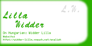 lilla widder business card